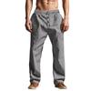 Men's European & American Linen Summer Pants - Breathable, Casual, Loose, Wide Leg, Straight Fit.