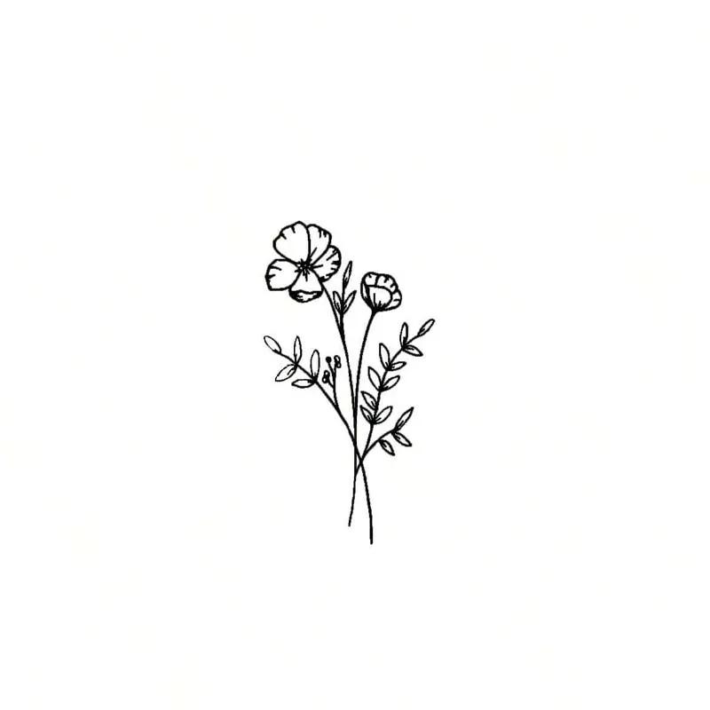 Cute little flower car sticker, simple design, durable material, car decal, car sticker