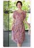Mom's Modern Floral Short-Sleeve Dress for Middle-Aged and Elderly Women - 2026 Slimming Casual Style