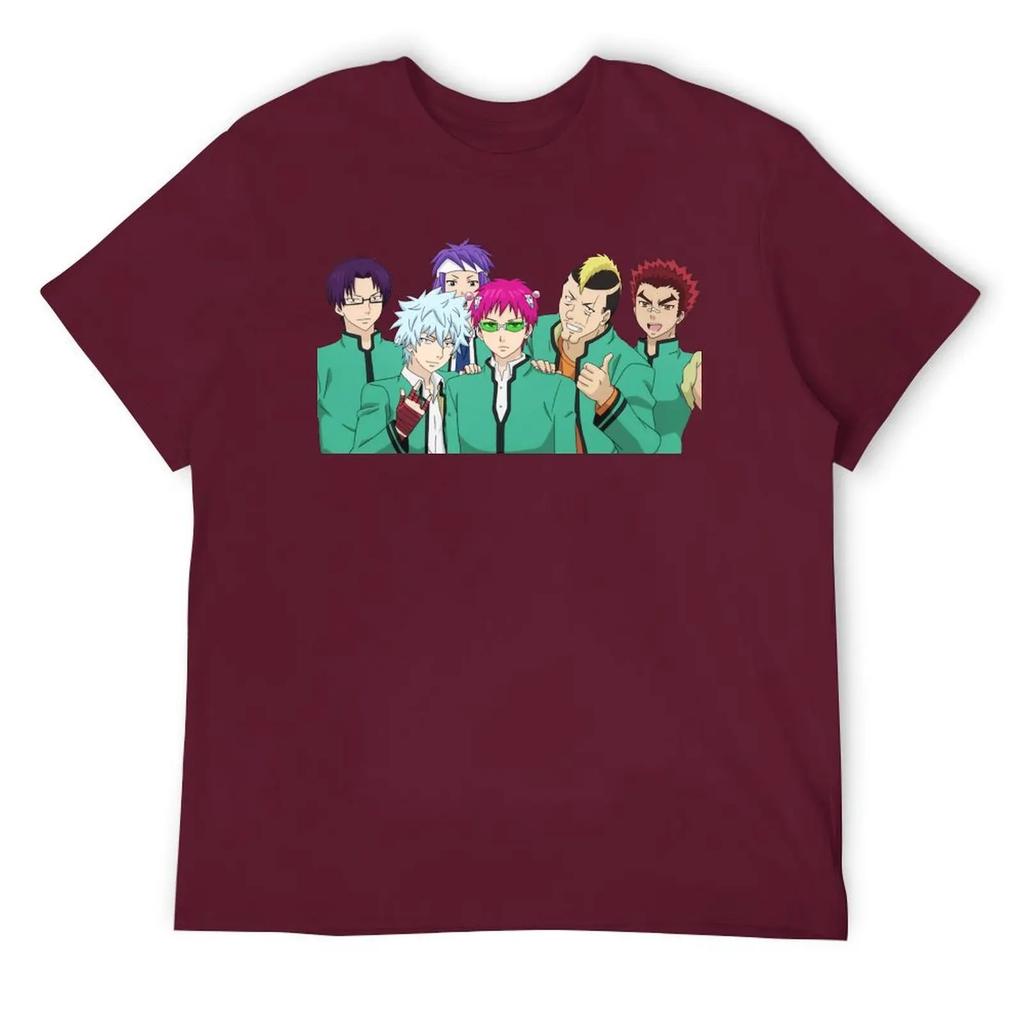 Saiki K Friend Group For Sale T-shirts Graphic Vintage T-shirt Crewneck Sport Humor Graphic Aactivity Competition Eur Size