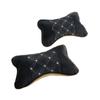 2pcs/set Car Seat Leather Pillow Breathable Head Neck Rest Safety Cushion Support Pillow Headrest Pad