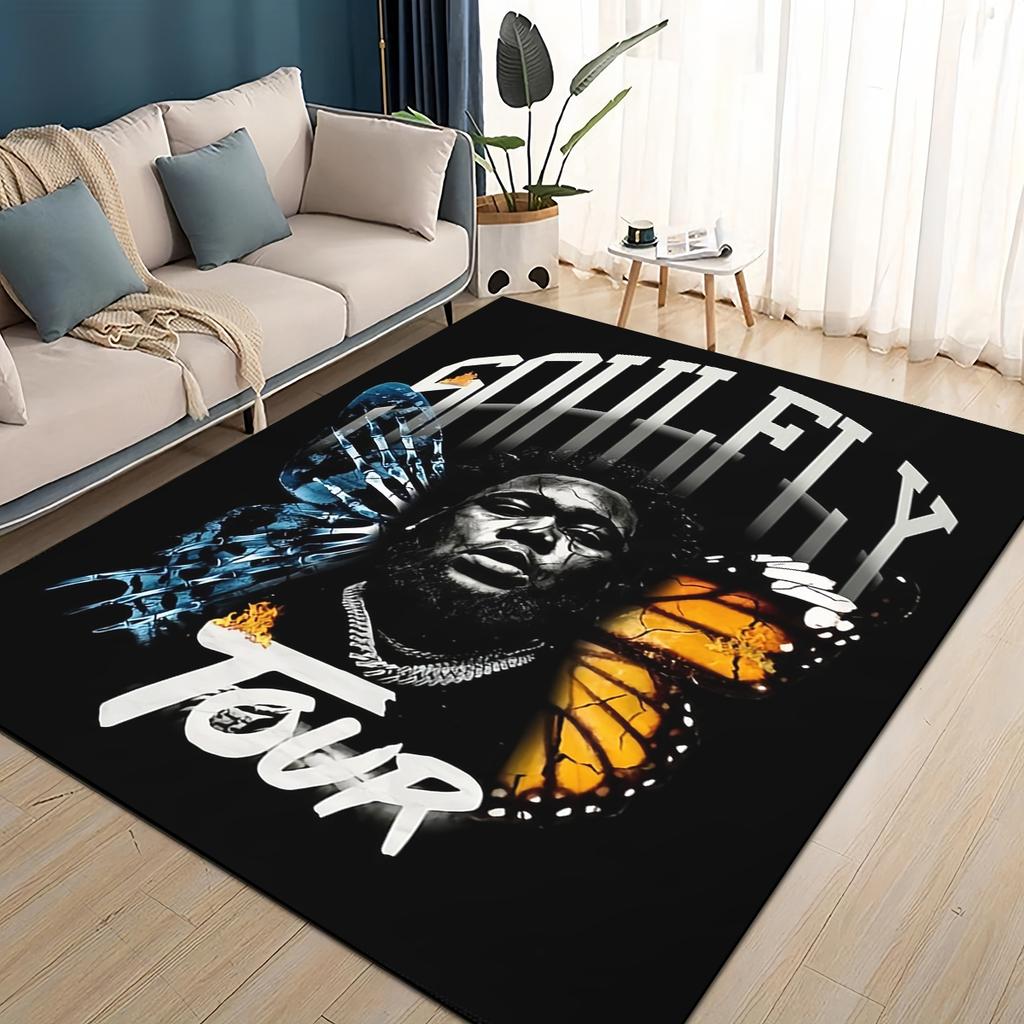 HOT Rod Wave 3D Print Rapper Star Rug Carpet for Living Room Bedroom Home Decor,kids Play Non-slip for Sofa Doormat