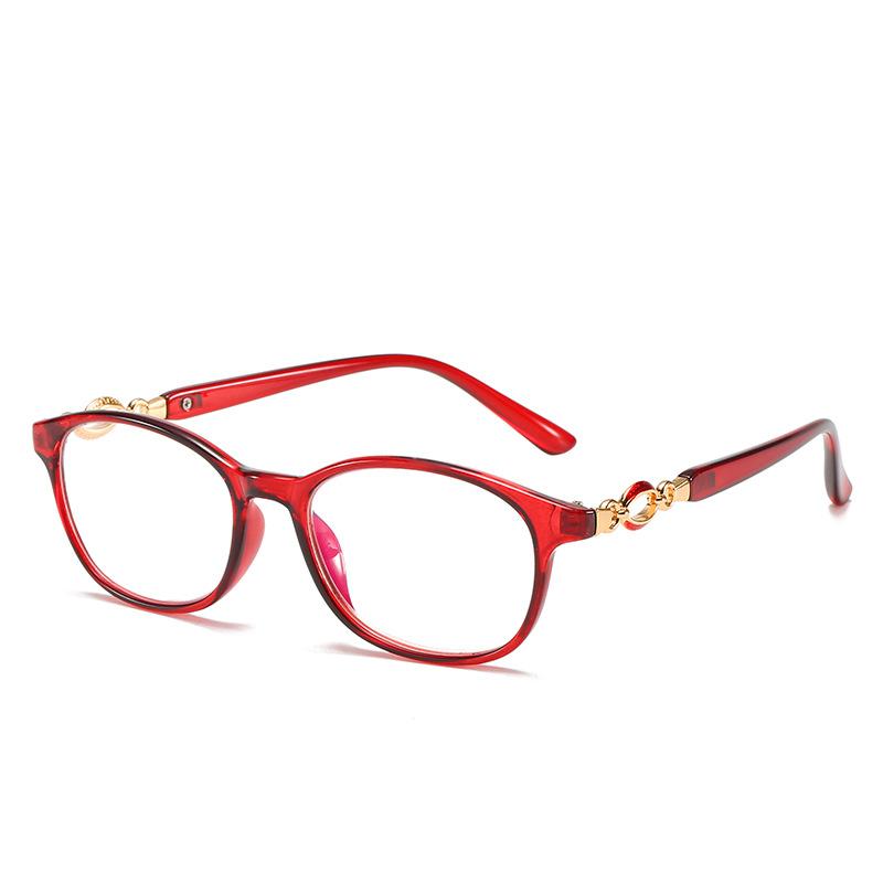 

Fashion Women S Anti-Blue Reading Glasses Metal Insert Comfortable Resin Coating Large Frame Reading Glasses +100