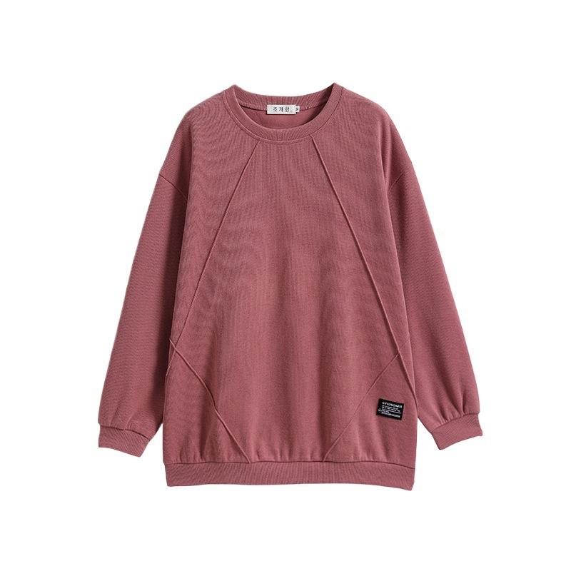 Îmbrăcăminte exterioară vintage Pulover larg cu gât rotund Haine de toamnă pentru femei Mărime mare Mamă de vârstă mijlocie grasă Top casual