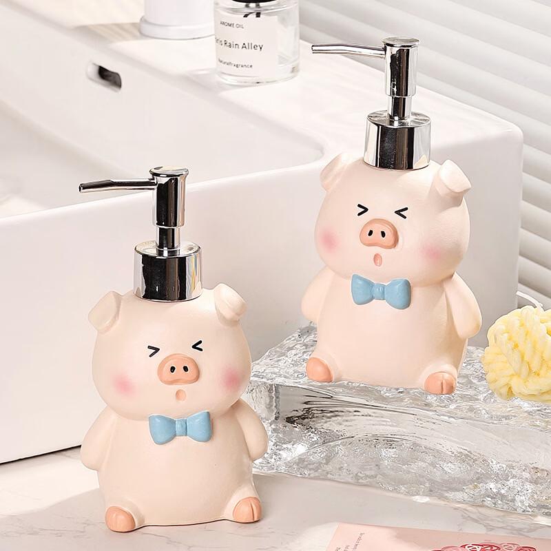 Ceramic Pig Lotion Dispenser Pair