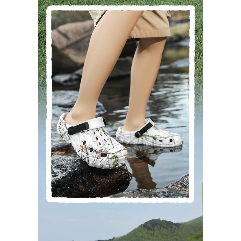 Übergröße Herren Sommer Geschlossene Slip-On Schuhe, Leichte Zwei-Wege-Tragbare Outdoor Strand Slide Sandalen