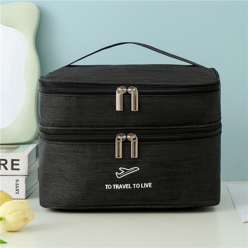 Makeup Bag Portable Versatile Travel Storage Bag Traveling Moving Capacity Large