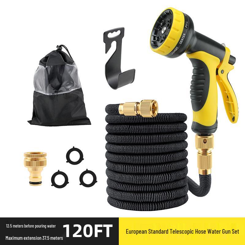 High-Pressure Explosion-Proof Retractable Garden Hose with Watering Nozzle