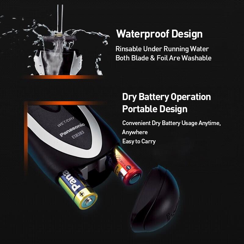 Panasonic Portable Shaver Dry/Wet Dual Shaving ESB383-S