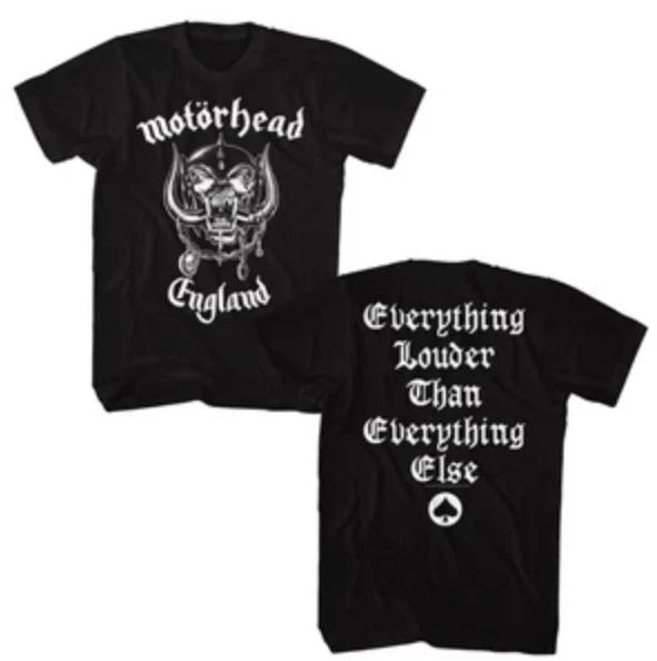 

Motorhead T Shirt Mens 2 Sided Everything Louder New Heavy Metal Rock Black S
