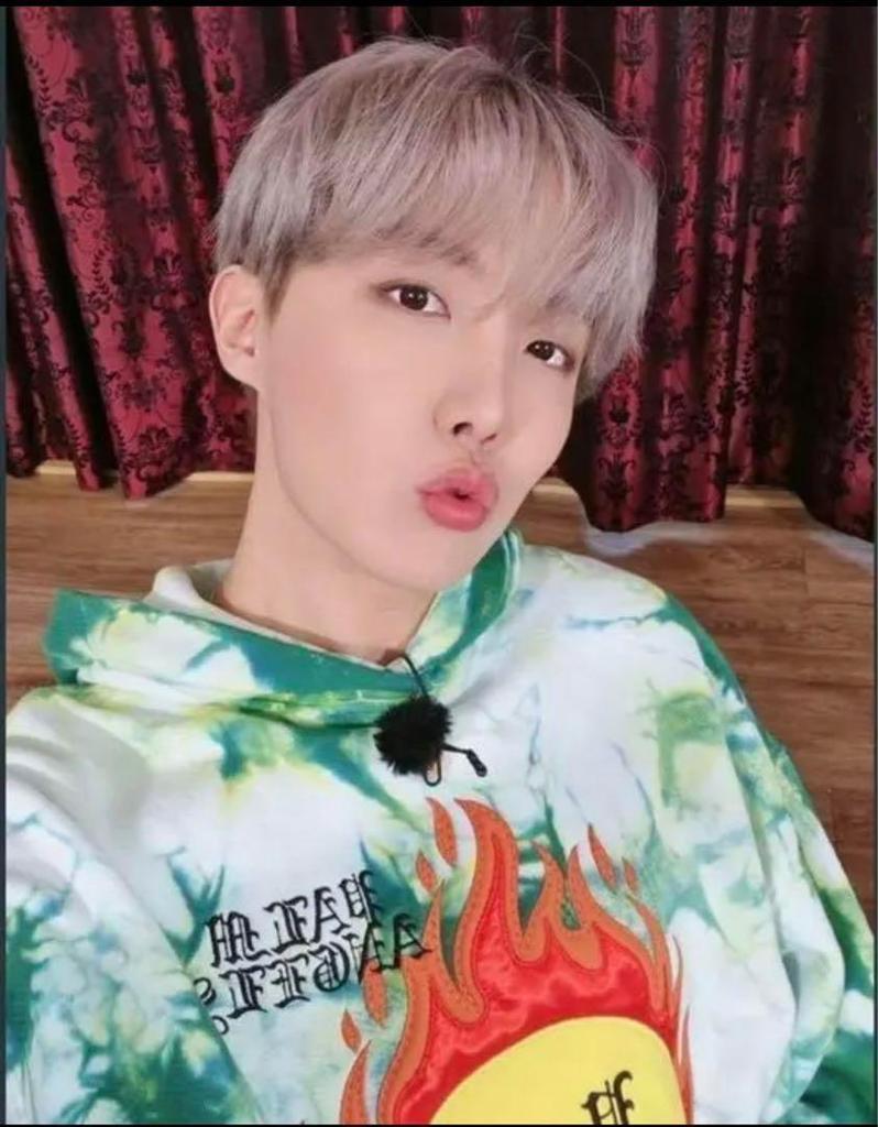 [USED] BTS J-HOPE Palm Angel Tie-Dye Embroidered Logo Hoodie