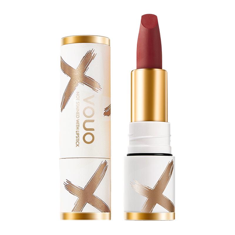 Soft Mist Velvet Matte Lipstick Set - Red-Brown Bean Paste: Non-Fading, Waterproof & Non-Stick