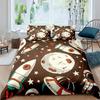 Kids Bedding Decorations, Full Size Astronaut Space Suit Pattern for Boys, Starry Sky Comforter Cover 3 Pcs with 2 Pillow Sham