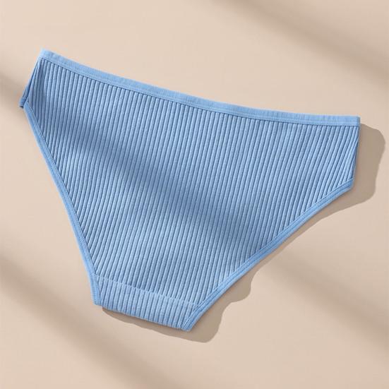 Cotton Thongs for Women Low Rise Sexy Ribbed No Show Ladies Panties Soft Breathable