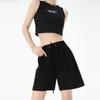 Strap-on Sports Shorts Women's Summer New Casual and Thin Wide-leg Pants Straight-leg Outer Wear Women's Five-point Pants