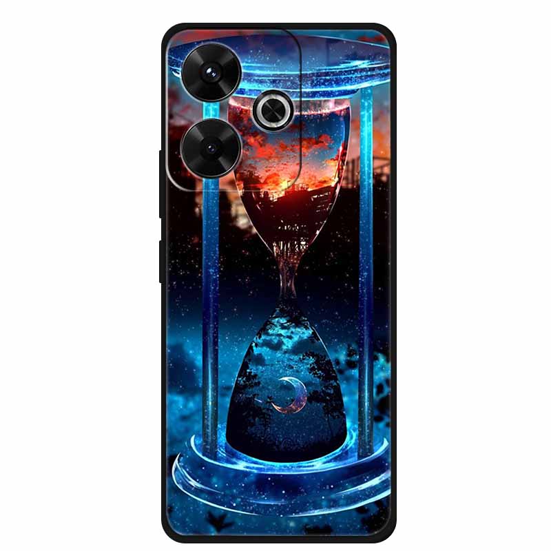 Phone Case For POCO M6 4G Back Cover Case M6Plus Black Silicone Soft Coque For Xiaomi Redmi 13 13x Poco M6 Plus Case M 6 Plus