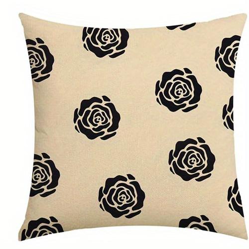 

Home Decor Heart & Rose Pattern Decorative Throw Pillows Pattern Cushion Cover Suitable for Sofa Bedroom Car Pillow Cover 40x40cm 16x16in