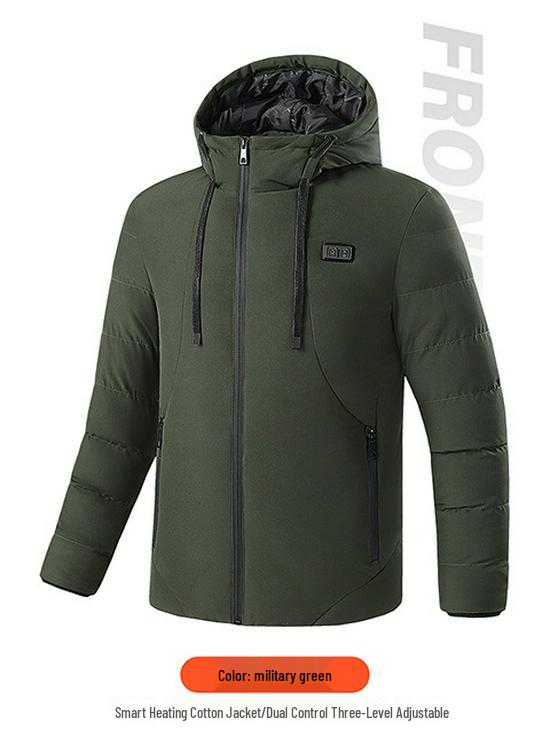 Heated Unisex USB Hooded Winter Jacket with Constant Temperature