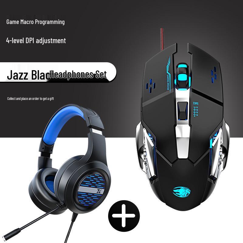 Silent Wired Luminous Mechanical Gaming Mouse for eSports and Home Office