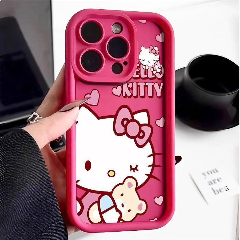 Explosive TEMU/Xiyin/TikTok Sanlio TK Cat Hello Kitty for Apple 16 Mobile Phone Case Ladder