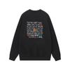 Unisex Oversized Cotton Crewneck Sweatshirt With Letter Dice Print Fall Youth Streetwear