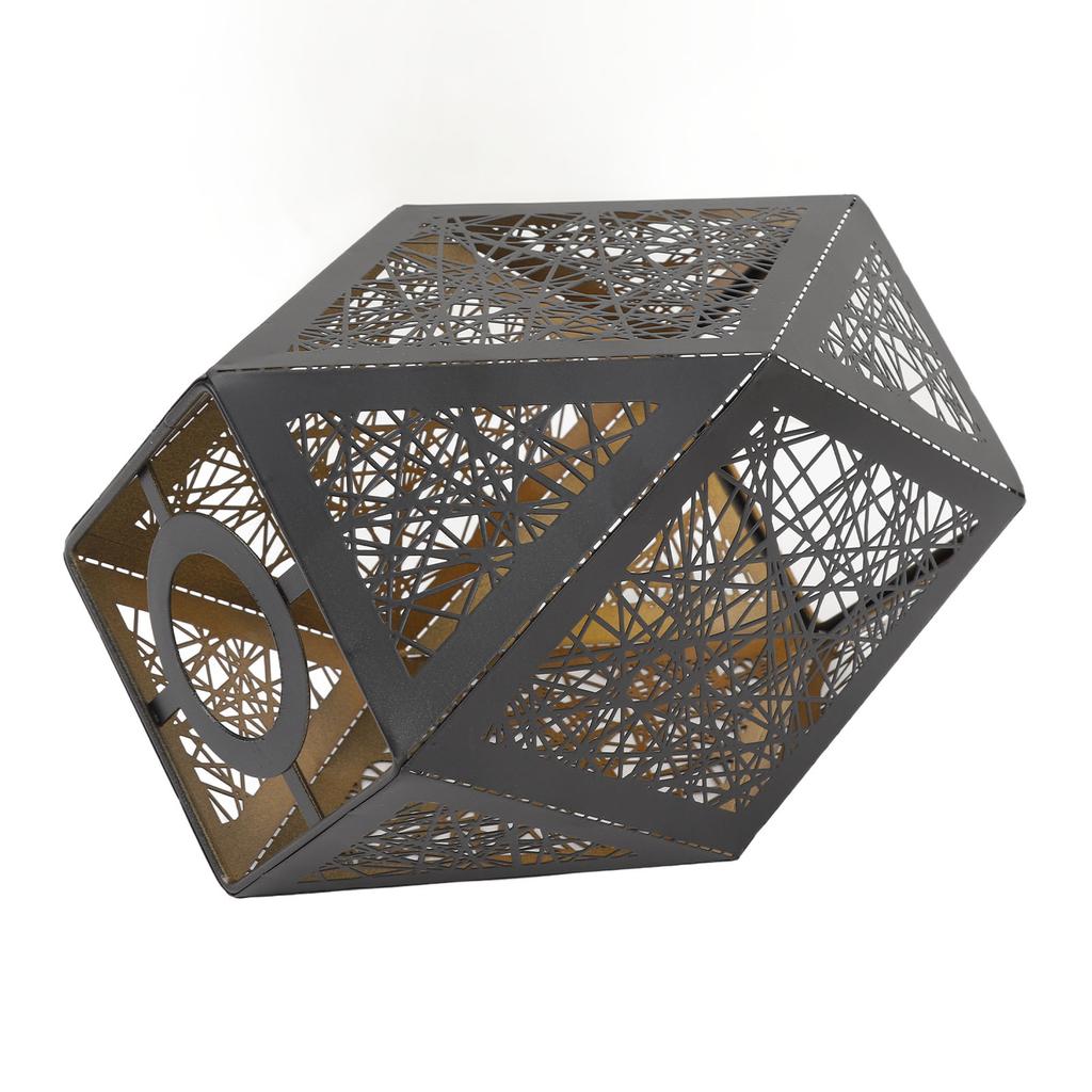 Schmiedeeisen Hohl Lampenschirm Modern Stilvoll Ausgehöhlter Lampenschirm Metall Pendellampenschirm für E27 E26 Glühbirne