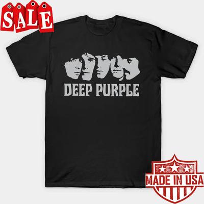 Selten Tief Lila Bandmitglieder Schwarzes Baumwoll-T-Shirt Alle Größen Unisex PP8082 Unisex T-Shirt