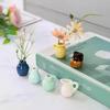 1Pcs Dollhouse Creative DIY Flower Arrangement Decorative Object For Home Kitchen Decoration Mini Ceramics Vase Fridge Magnet