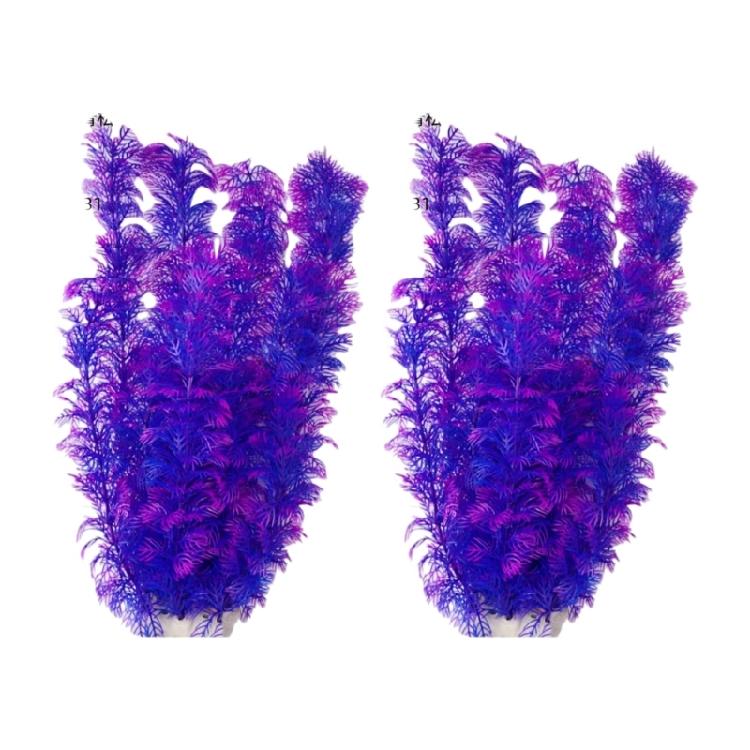 2lots Artificial Silk And Plastic Water Plant Colorful Simulated Underwater for Home Or Office Aquariums