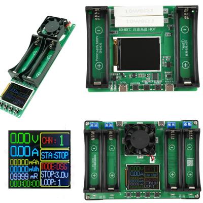 Testeur de capacité de batterie lithium 18650 Testeur automatique de résistance interne 2/4 canaux Détecteur de puissance de batterie Module Interface Type-C