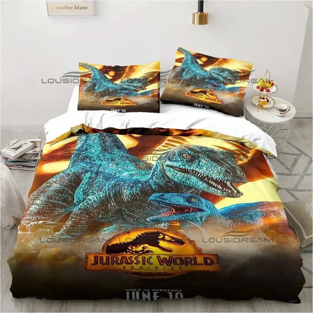 Comforter Jurassic Park Bedding Set 3D Printed Suitable For Bedroom Kids Home Textile