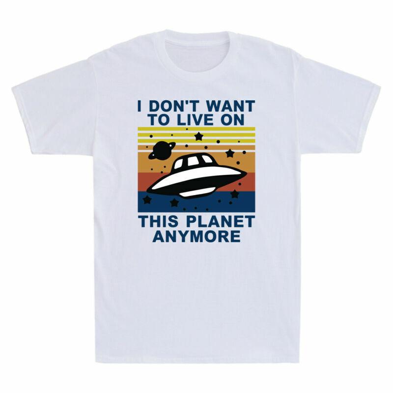 Live T-Shirt An Nicht Vintage Wollen Kurz Unisexs Dies Zu Nicht Mehr Ich Planet Ärmel