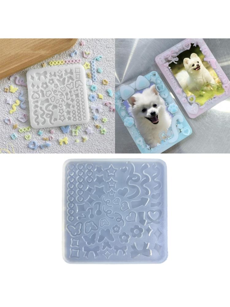 Colorful  Accessories Silicone Mold  Geometry Filler Decors Silicone Mold Keychain Pendant Ornament Mould