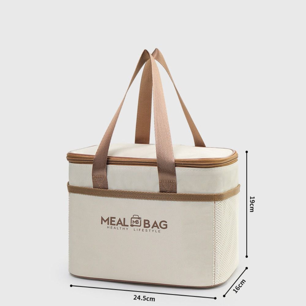 Portable Insulated Lunch Box Storage Bag Waterproof&Dustproof Large Capacity Picnic Handbag Food Thermal Bag
