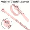 Professional Ring Size Measurement 1-17 Ring Dimender American Measuring Tool with Magnifying Glass Ring Measuring Soft Ruler