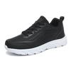 Spring and Autumn Sports Shoes Black Leather Surface Waterproof and Lightweight Travel Running Shoes Large Size Soft Sole Casual Shoes Men
