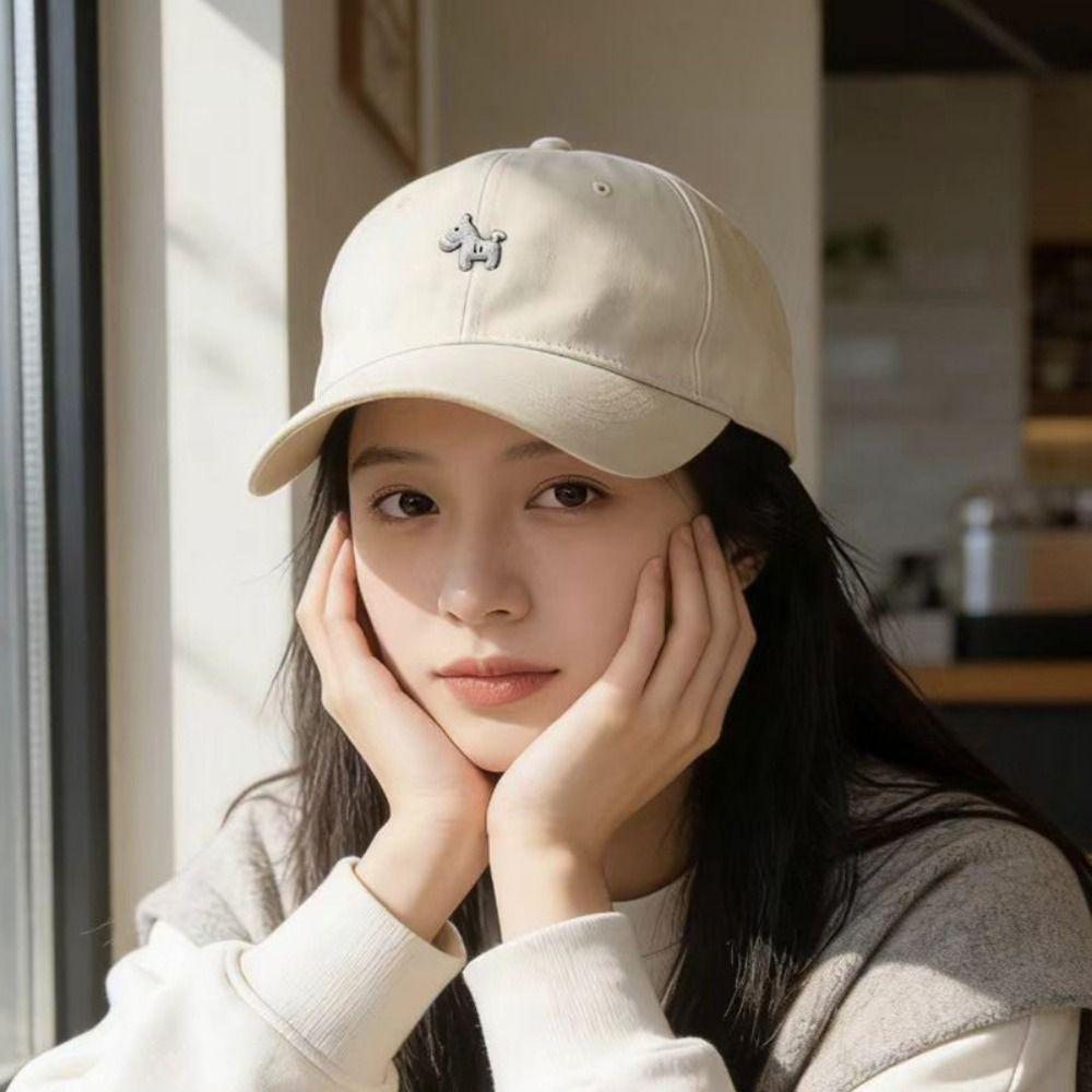 Embroidered Peaked Cap Large Head Circumference Sun Hat Korean Style Baseball Cap  Men Women