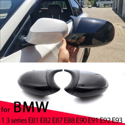 Karbon Fiber Desen Siyah Yan Ayna kapatma Kapakları BMW E81 E82 E87 E88 E90 E91 E92 E93 M Görünüm Araba