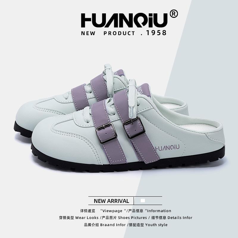 Global Platform German Training Shoes Half Drag Women's ZHQ3751 Summer New Women's Shoes Versatile Temperament Lazy Slippers Women