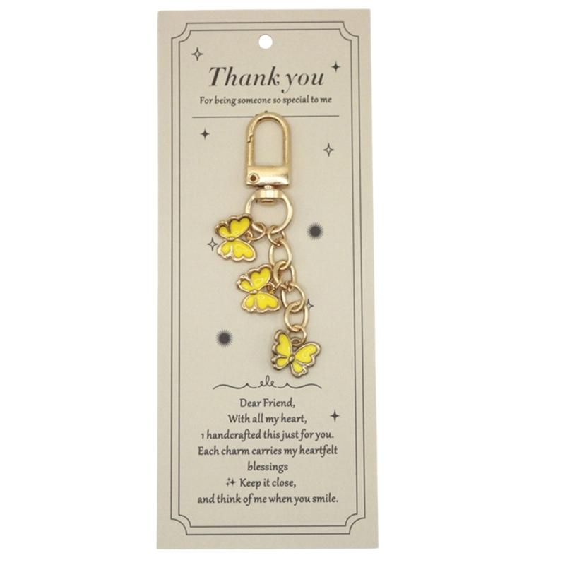 

Butterfly Keychain Bag Chain Accessory Metal Bag Charm Fashionable Bag Pendant for Daily Commute and Outdoor Activities жёлтый