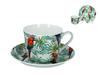 Breakfast Cup with Saucer Tropical Parakeets Large Cup
