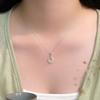 Fu Brand Safety Buckle Pendant Simple Necklace Women's New Chinese Clavicle Chain Light Luxury Small Group
