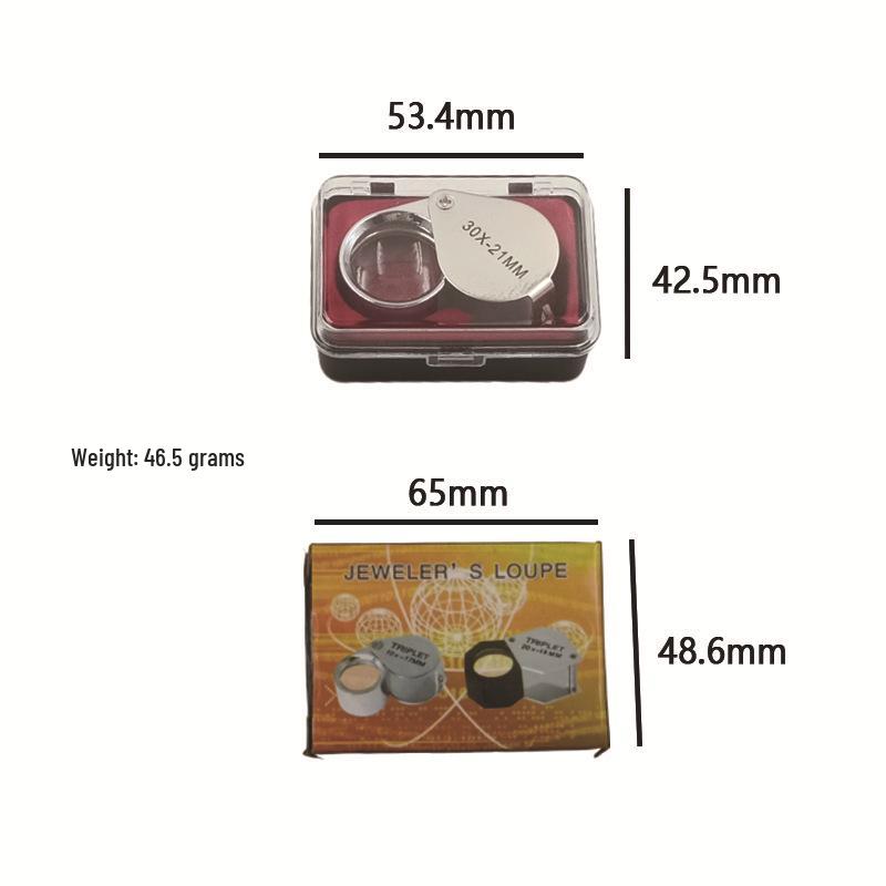 Portable 30x Foldable Jewelry & Antiques Appraisal Magnifier
