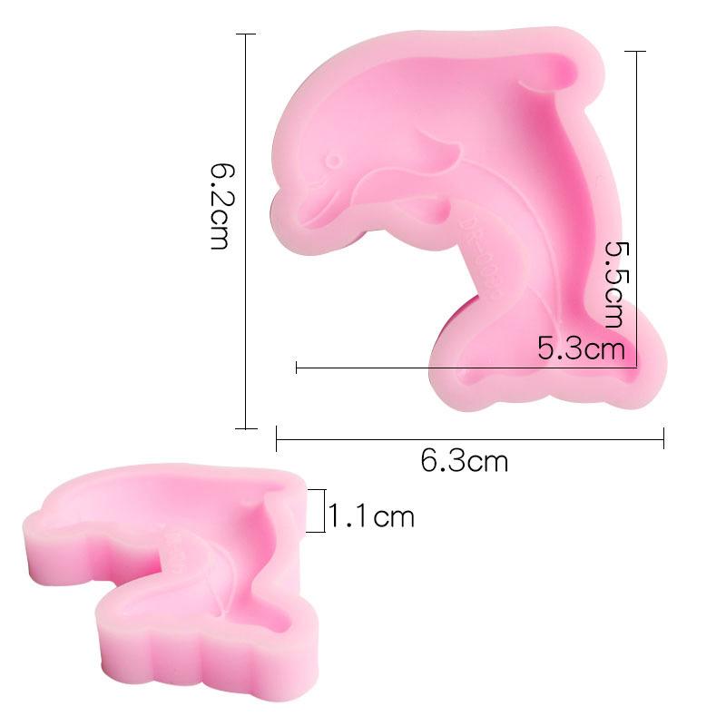 Dolphins Whale Shape 3D Silicone Cake Soap Candle Molds Kitchen Baking Fondant