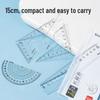 Deli Large Drawing Tool Set: 15cm Ruler, Triangle, Protractor for Students
