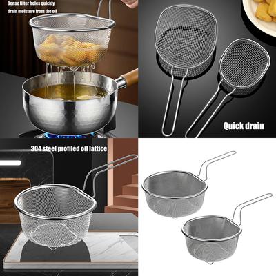 Frying Basket 304Stainless Steel Colander Efficient Strainer for Effective Filtering and Draining of Various Ingredient