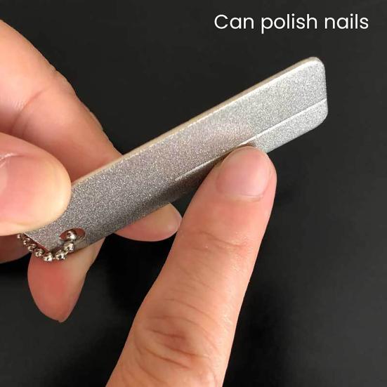 Diamond Cutter Sharpener Mini Keychain Portable Outdoor Camping Emery Nail File Efficient Sharpening Tool for Scissors Fish Hooks