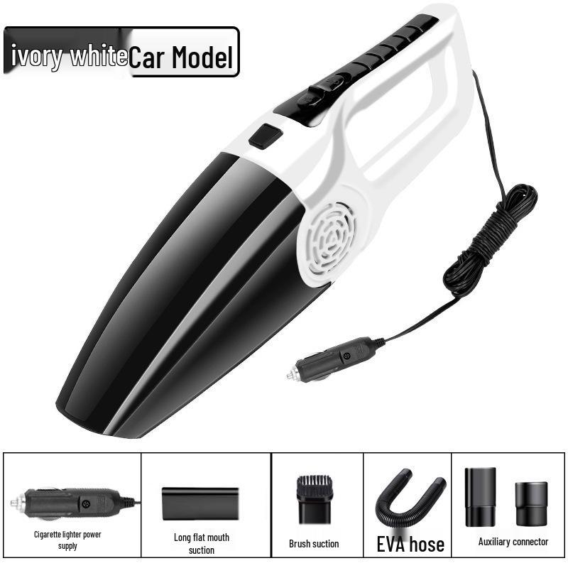 120W High-Power Car Vacuum Cleaner - Wet & Dry Use with Strong Suction and HEPA Filter