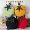 Red Big Tomato Backpack Cartoon Cute Tomato Large Capacity Backpack Women Casual Kawaii Schoolbag Travel Shoulder Bag