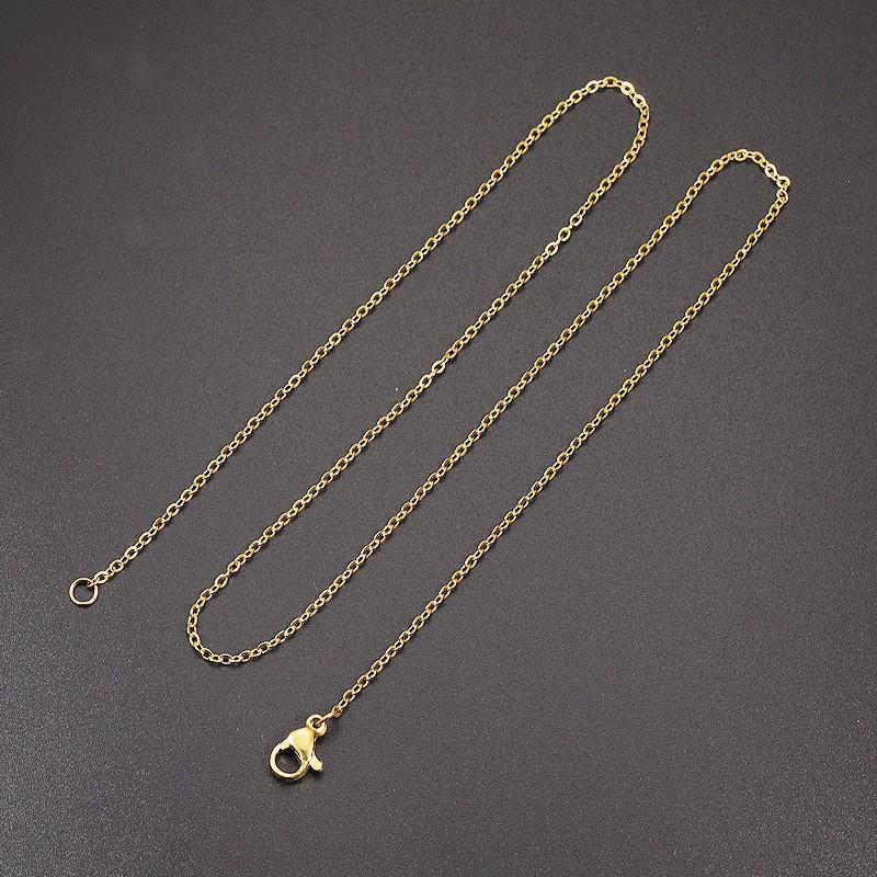 Shein Copper Zircon Round Alphabet Pendant Necklace